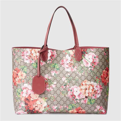 Reversible Gg Blooms Leather Tote Gucci Womens Totes 368571cu7108693