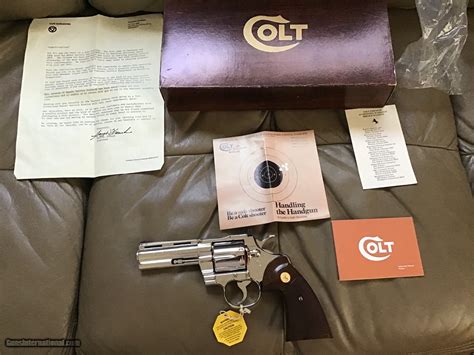 Colt Python 357 Magnum 4 Bright Nickel Mfg 1977 New Unfired