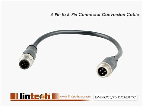 4 Pin To 5 Pin Connector Convert Cable 03 Meter Lintechco