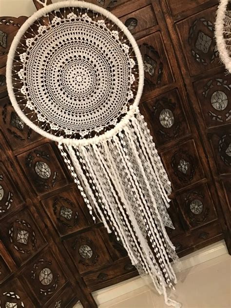 Items Similar To Large Hula Hoop Size Vintage Cream Crochet Handmade