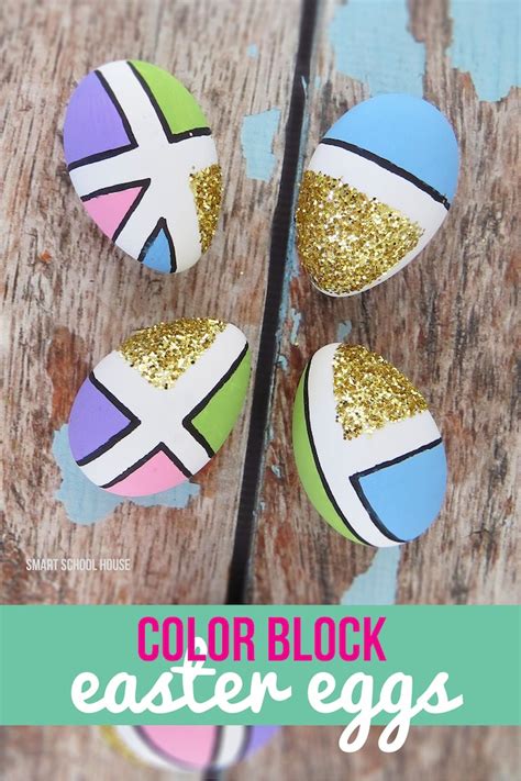 Color Block Easter Egg Decorating
