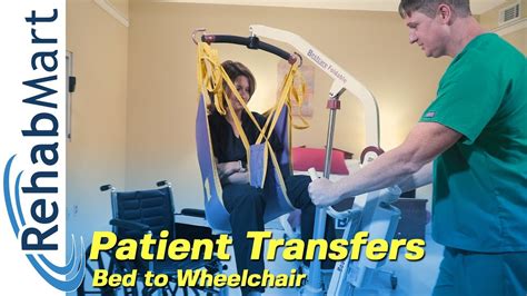 A bed to chair transfer can be achieved with many different types of equipment. How to use a Hoyer Patient Lift to transfer a patient from ...