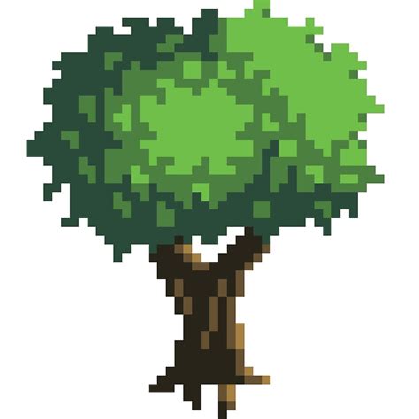 Pixel Art Tree By P04i Redbubble