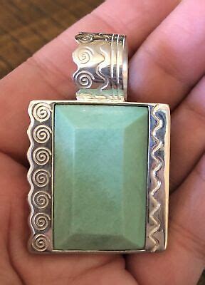 Mine Finds By Jay King Usa Utah Variscite Sterling Silver Pendant Ebay