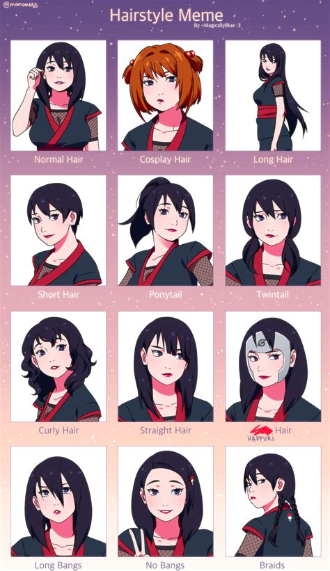 Naruto Oc Tazuyo Hairstyle Meme By Mananeez On Deviantart Naruto Oc