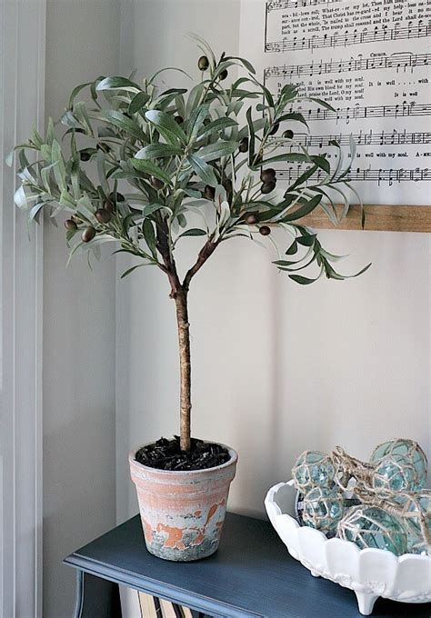 Easy Diy Faux Olive Topiary Noting Grace
