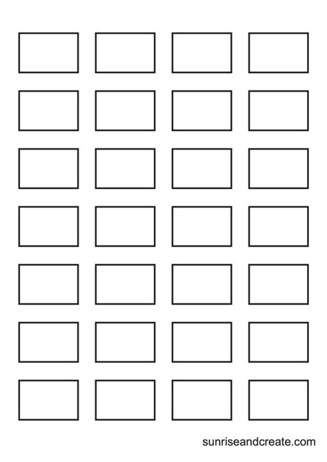 Free Printable Rectangle Templates Includes 9 Different Sizes