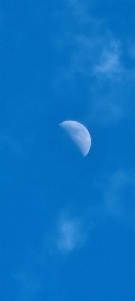 Half Moon On Daylight S20 Galaxyphotography