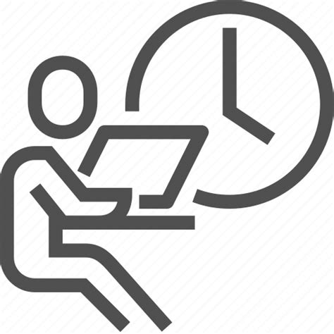 Business Clock Employee Hours Man Time Working Icon Download On