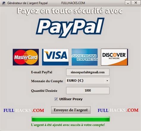 Compte Paypal Gratuit Avec De L'argent Dessus 2020 - PayPal Argent Hack Générateur ~ Hacks 2014-2015