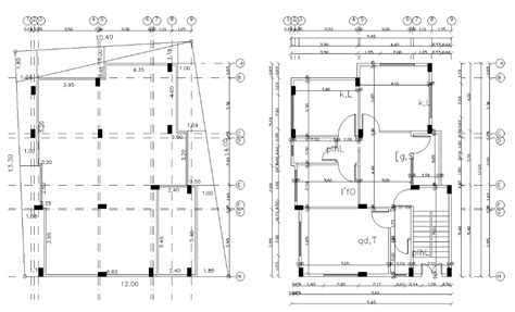 Architectural House Building Design With Dimension Dwg Drawing