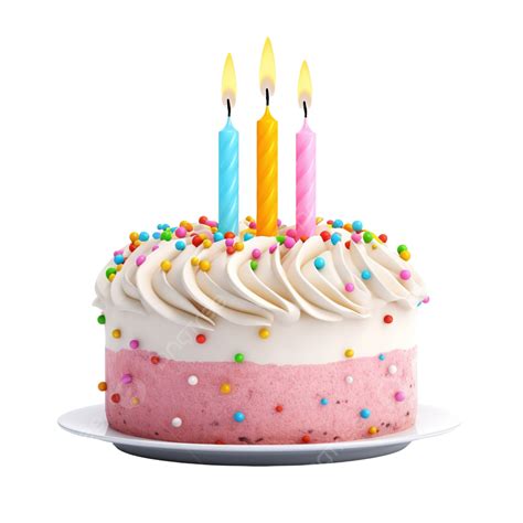 Birthday Cake With Candles Isolated Birthday Celebrate Cake PNG