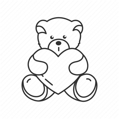 Bear Heart Hug Teddy Bear Toy Valentines Day Romantic Icon