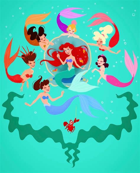 Dylan Bonner Disney Ariel And Sisters Disney Fan Art Disney Princess
