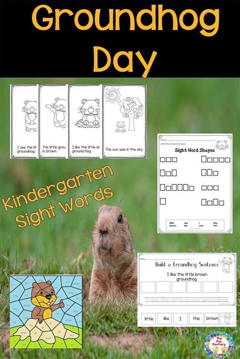 Groundhog Day Sight Words Kindergarten Emergent Literacy Sight Word