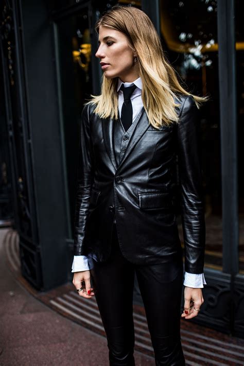 Fashion Inspiration Three Piece Leather Suit By Veronika Heilbrunner