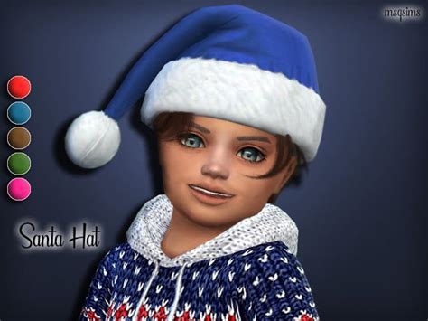 Santa Hat Toddler Bambin Sims 4 Sims Bambin