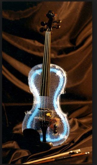 Glass Violin With Lights In It Violin Art Violin Cool Violins