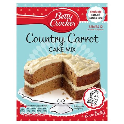 1 box betty crocker butter pecan cake mix, 1 pkg. Betty Crocker Carrot Cake Mix - Mixes