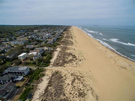 Aerial View Of The North End Beach In Virginia Beach Chesapeake