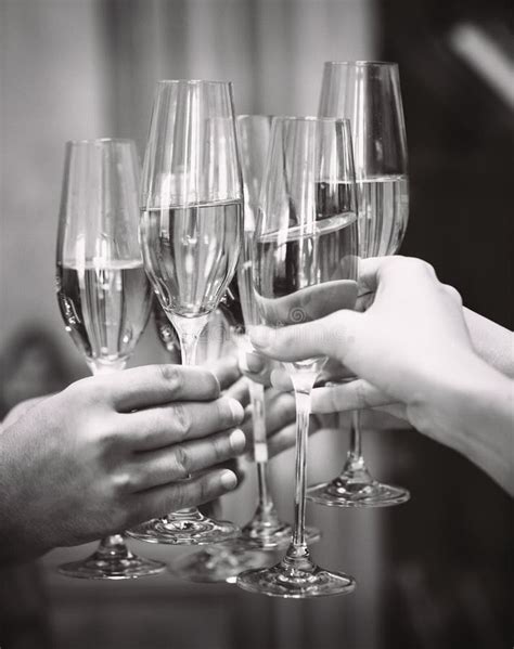 Celebration People Holding Glasses Of Champagne Stock Image Image Of