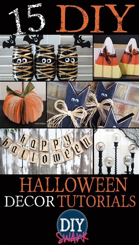 When choosing your diy project you can make something cutesy or a little scary, so there's a variety of both types included below. 15 DIY Halloween Decoration Tutorials — DIY SWANK