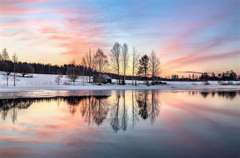 🇫🇮 Winter Sunset Finland By Asko Kuittinen🌅 ️ Scenery Photos