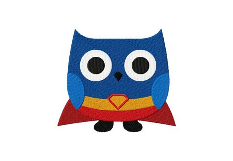 Free Super Hero Owl Machine Embroidery Design Daily Embroidery