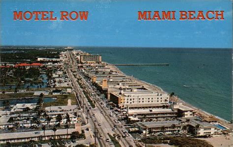 Motel Row Miami Miami Beach Fl Postcard