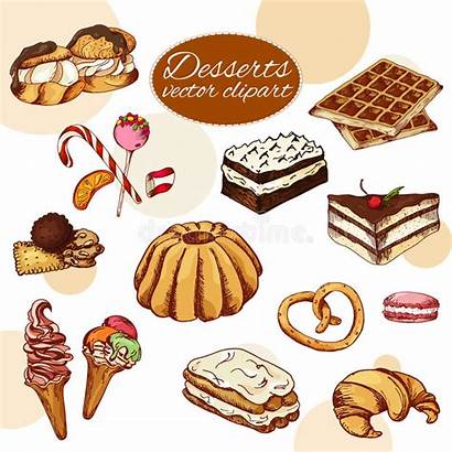 Menu Desserts Delicious Poster Illustration Vector Pastry