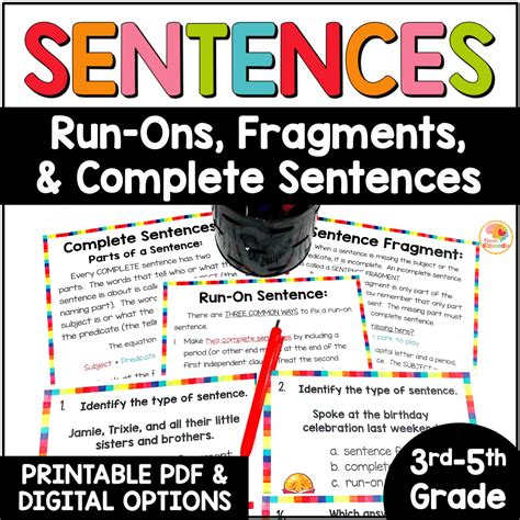 Complete And Incomplete Sentences Run Ons And Fragments