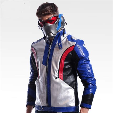 Limited Edition Overwatch Soldier 76 Cosplay Jackets Pu Leather Cosplay