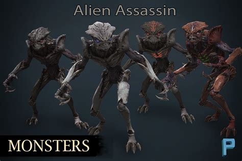 Monsters Alien Assassin Characters Unity Asset Store
