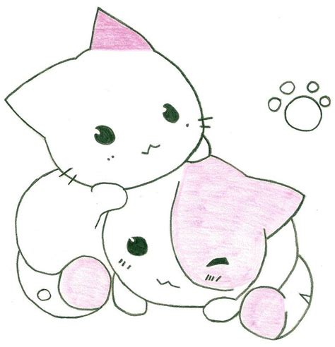 Cute Anime Cat Drawing Cats Are Soooo Cute Cute Anime Cat Simple Cat Drawing Cat Dog Drawing