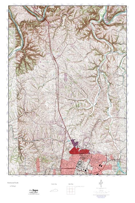 Mytopo Richmond North Kentucky Usgs Quad Topo Map