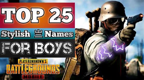Top 25 Stylish Names For Boys In Pubg Mobile And Boys Cool Usernames Ideas