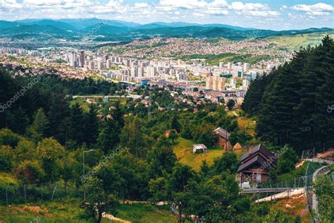 Panorama of Sarajevo from Trebevic mountain. — Stock Photo ...