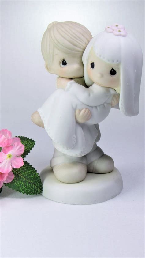 Vintage Precious Moments Wedding Figurine Of Bride And Groom Etsy