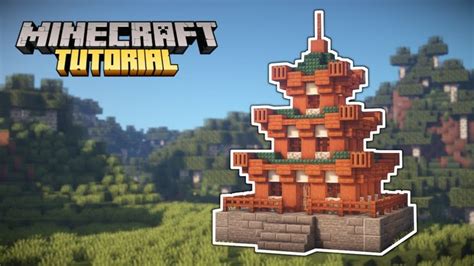 Minecraft How To Build A Japanese House Temple Tutorial Goldrobin Japanese House