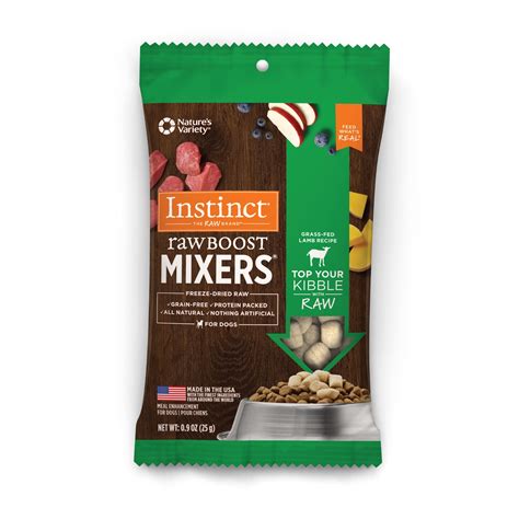 Made using 100% british meats and the freshest fruit and vegetables choosing a natural biologically appropriate raw food (barf) diet, gives. Instinct Freeze-Dried Raw Boost Mixers Grain-Free Lamb ...