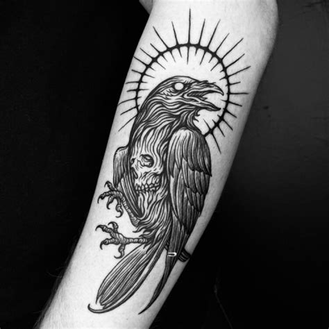 Crow And Skull Tattoo Tattoogoto