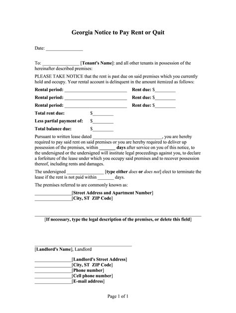 Eviction Notice Ga Fill Out And Sign Printable Pdf Template Signnow Georgia Eviction Notice