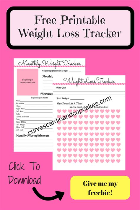 For instance, you can see your step count nicely laid out on a monthly calendar, so you know when you. Free Printable Weight Loss Tracker - Curves Cardio And Cupcakes