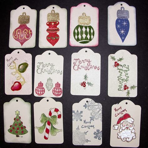 Etsy Small Christmas Tags Set This Set Of 12 Tags Was Made Flickr