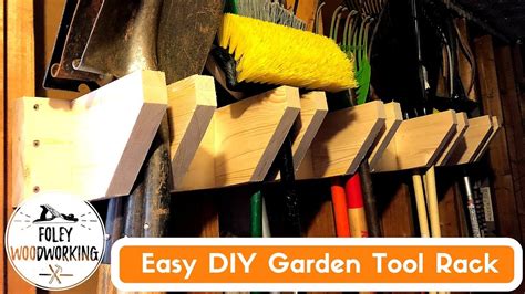 Easy Diy Garden Tools Rack Youtube