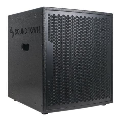 Sound Town 18 Powered Subwoofer 2000w 2 Outputs Plywood Black Carpo