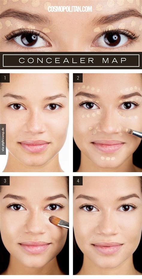 Concealer Map Makeup For Beginners How To Apply Concealer Makeup Tips