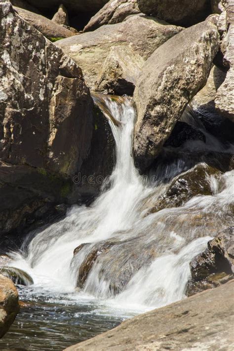 Beautiful Waterfall In Sunny Day Stock Photo Image Of Green