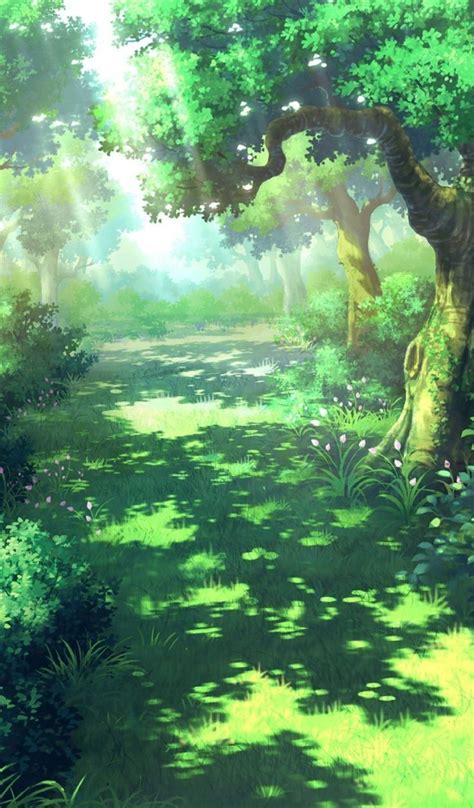 Anime Nature Backgrounds Forest Anime 122 En 2020 Paisaje De