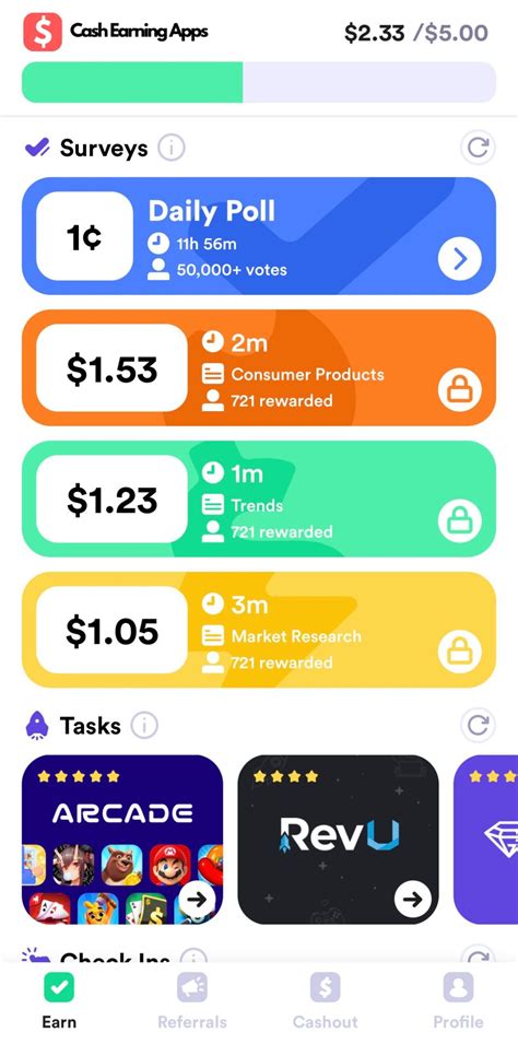 Get Cash Earning Apps – Including playing games, surveys, product